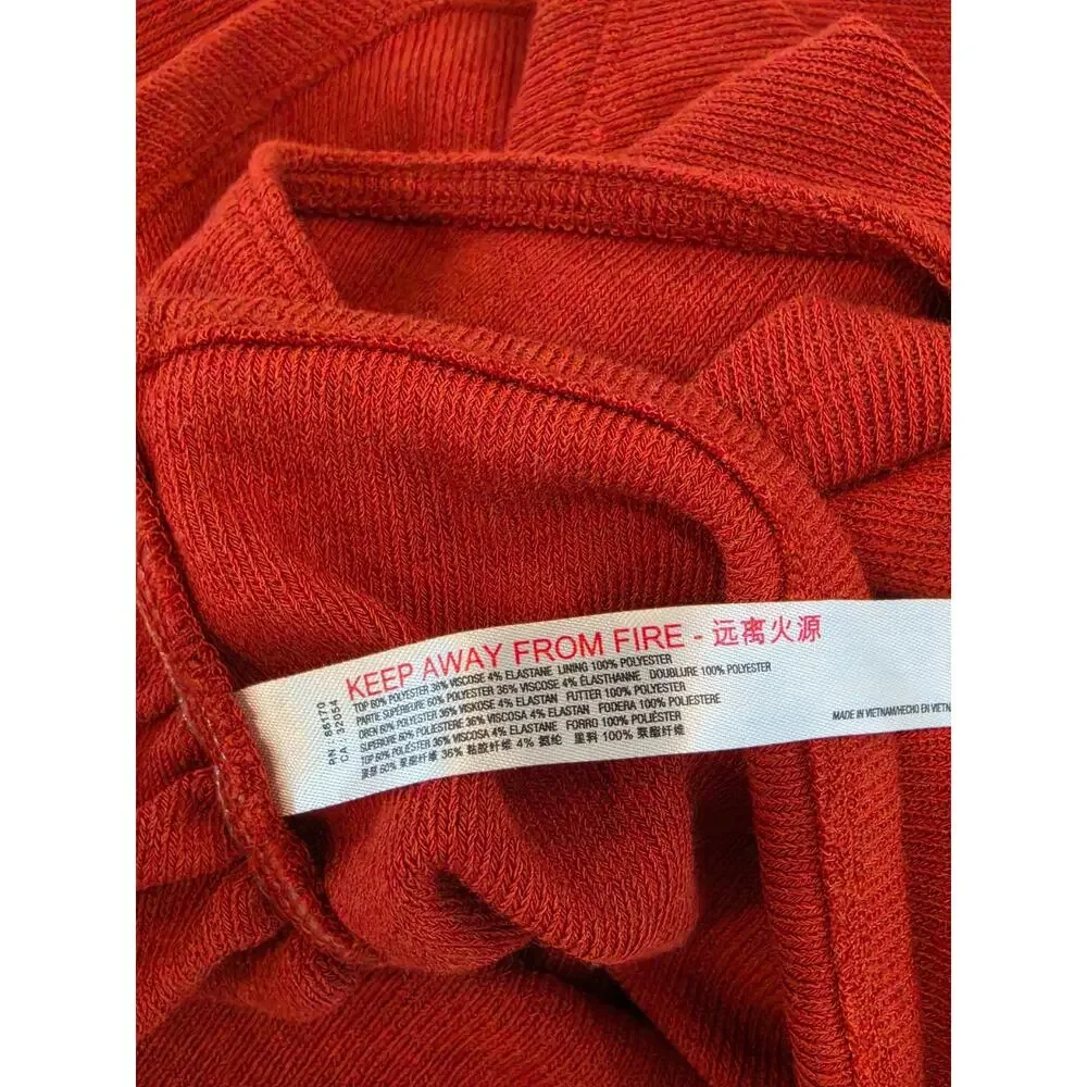 Anthropologie Saturday Sunday Wrap Cropped Sweater Size 1X Burnout Orange